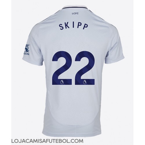 Camisa de Futebol Leicester City Oliver Skipp #22 Equipamento Alternativo 2024-25 Manga Curta